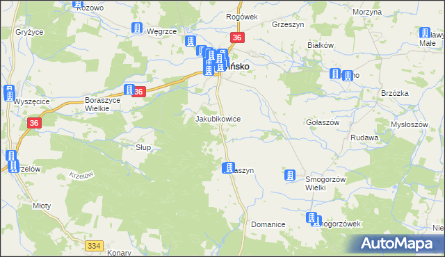 mapa Chwałkowice gmina Wińsko, Chwałkowice gmina Wińsko na mapie Targeo