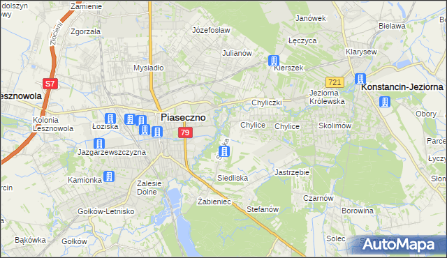 mapa Chylice-Pólko, Chylice-Pólko na mapie Targeo