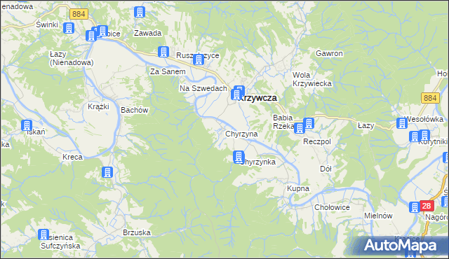 mapa Chyrzyna, Chyrzyna na mapie Targeo