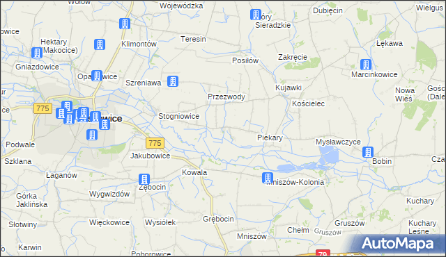 mapa Ciborowice, Ciborowice na mapie Targeo