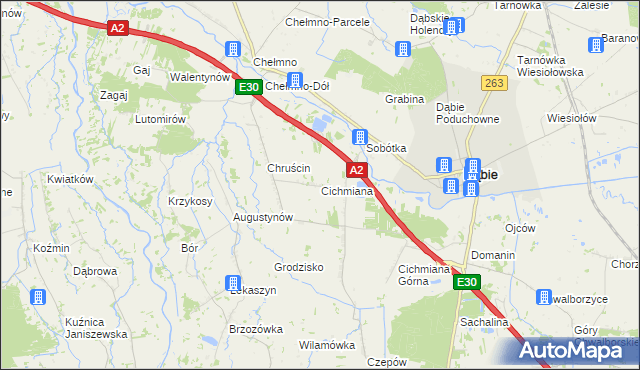 mapa Cichmiana, Cichmiana na mapie Targeo