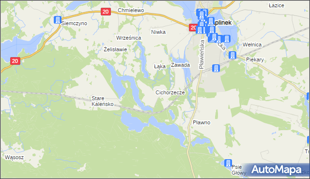 mapa Cichorzecze, Cichorzecze na mapie Targeo