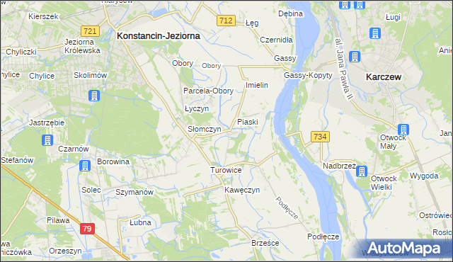 mapa Cieciszew, Cieciszew na mapie Targeo