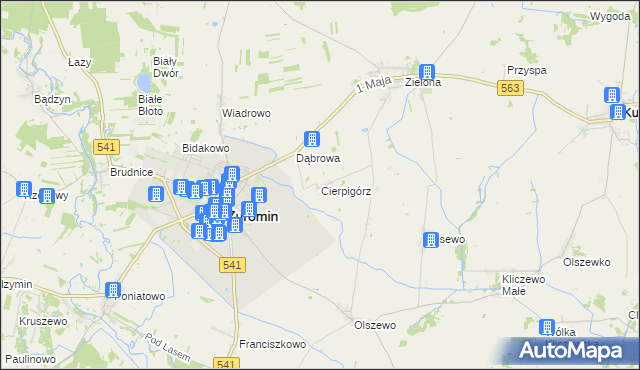 mapa Cierpigórz gmina Żuromin, Cierpigórz gmina Żuromin na mapie Targeo