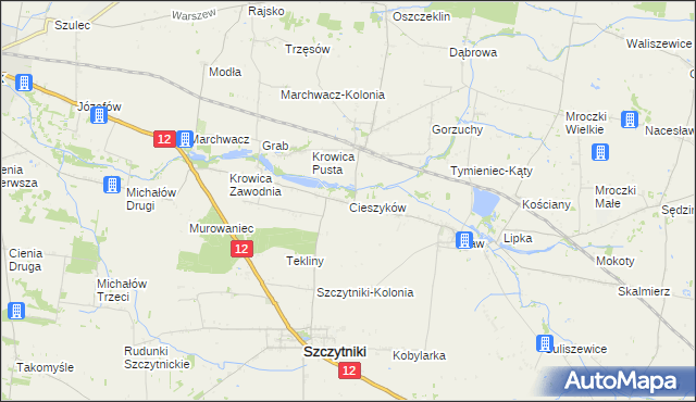 mapa Cieszyków, Cieszyków na mapie Targeo