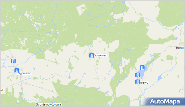 mapa Ciosaniec gmina Okonek, Ciosaniec gmina Okonek na mapie Targeo