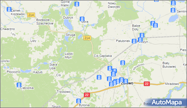 mapa Cis Gajówka, Cis Gajówka na mapie Targeo