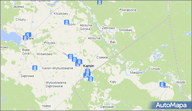 mapa Cisewie, Cisewie na mapie Targeo