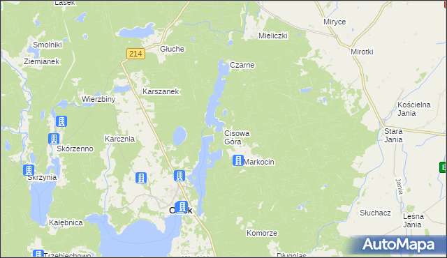 mapa Cisowa Góra, Cisowa Góra na mapie Targeo
