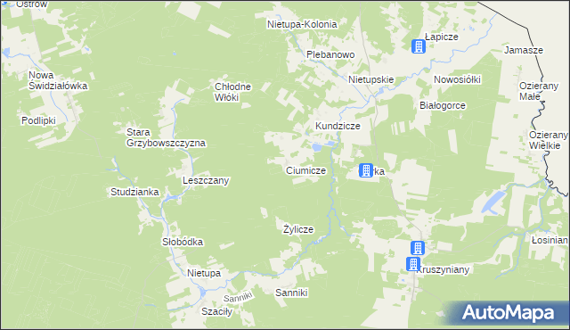 mapa Ciumicze, Ciumicze na mapie Targeo