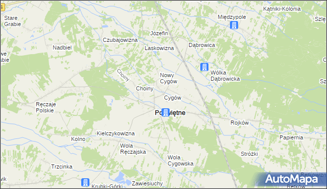 mapa Cygów, Cygów na mapie Targeo