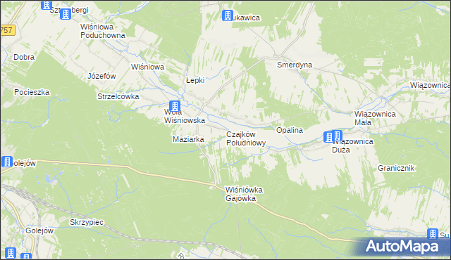 mapa Czajków Południowy, Czajków Południowy na mapie Targeo