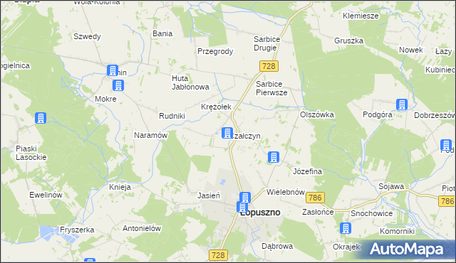 mapa Czałczyn, Czałczyn na mapie Targeo