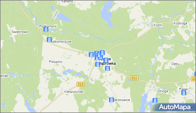 mapa Czarna Dąbrówka powiat bytowski, Czarna Dąbrówka powiat bytowski na mapie Targeo