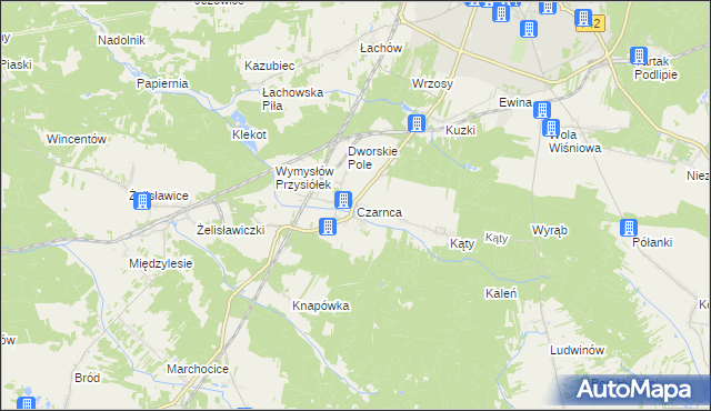 mapa Czarnca, Czarnca na mapie Targeo
