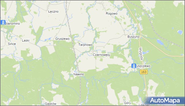 mapa Czarnowęsy, Czarnowęsy na mapie Targeo