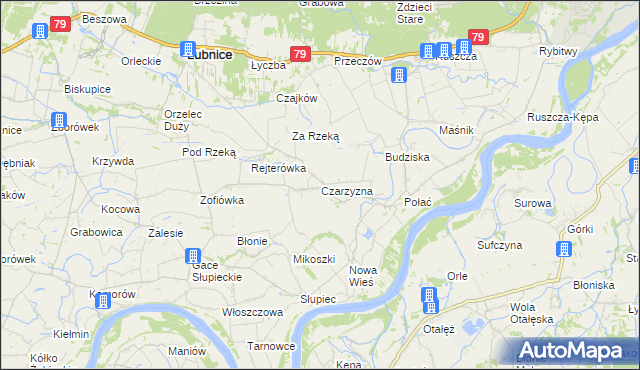 mapa Czarzyzna, Czarzyzna na mapie Targeo
