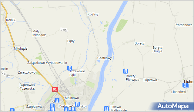 mapa Czatkowy, Czatkowy na mapie Targeo