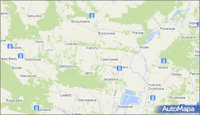 mapa Czechowiec, Czechowiec na mapie Targeo