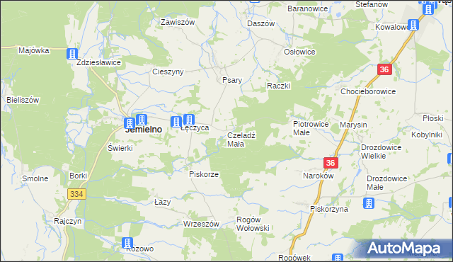 mapa Czeladź Mała, Czeladź Mała na mapie Targeo