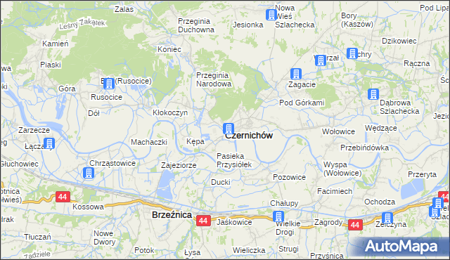 mapa Czernichów powiat krakowski, Czernichów powiat krakowski na mapie Targeo