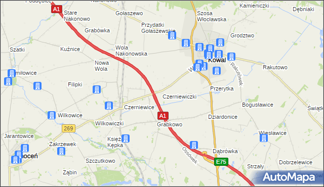 mapa Czerniewiczki, Czerniewiczki na mapie Targeo