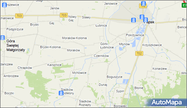 mapa Czerników gmina Piątek, Czerników gmina Piątek na mapie Targeo