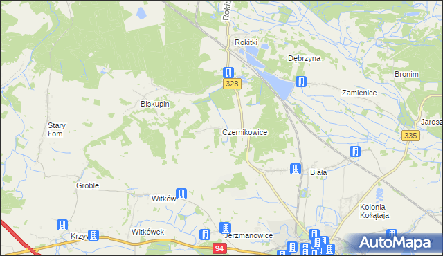 mapa Czernikowice, Czernikowice na mapie Targeo