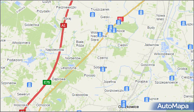 mapa Czerno, Czerno na mapie Targeo