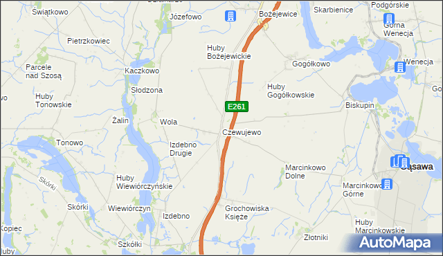 mapa Czewujewo, Czewujewo na mapie Targeo