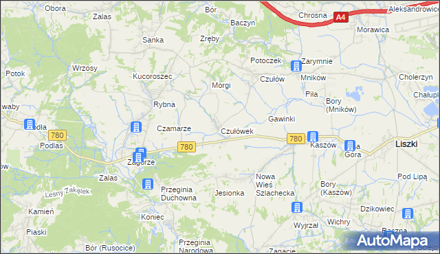 mapa Czułówek, Czułówek na mapie Targeo