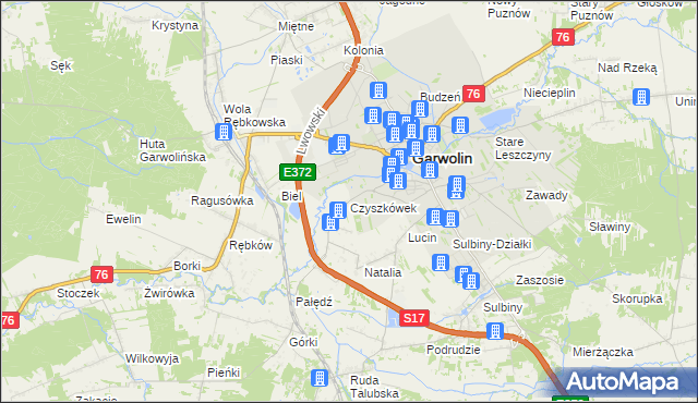 mapa Czyszkówek, Czyszkówek na mapie Targeo