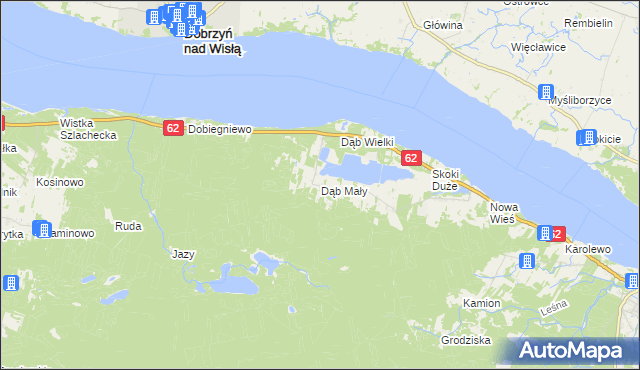 mapa Dąb Mały, Dąb Mały na mapie Targeo