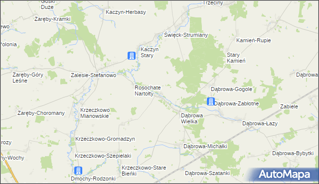 mapa Dąbrowa-Cherubiny, Dąbrowa-Cherubiny na mapie Targeo