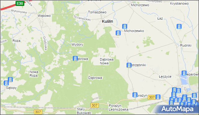 mapa Dąbrowa Nowa, Dąbrowa Nowa na mapie Targeo