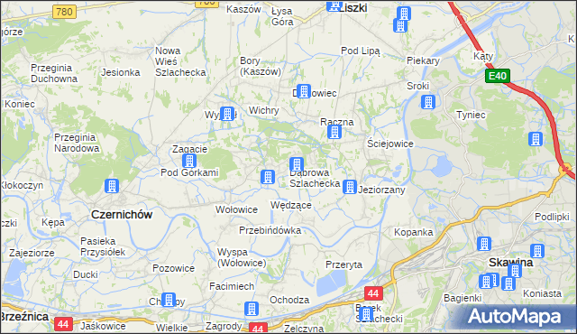 mapa Dąbrowa Szlachecka, Dąbrowa Szlachecka na mapie Targeo