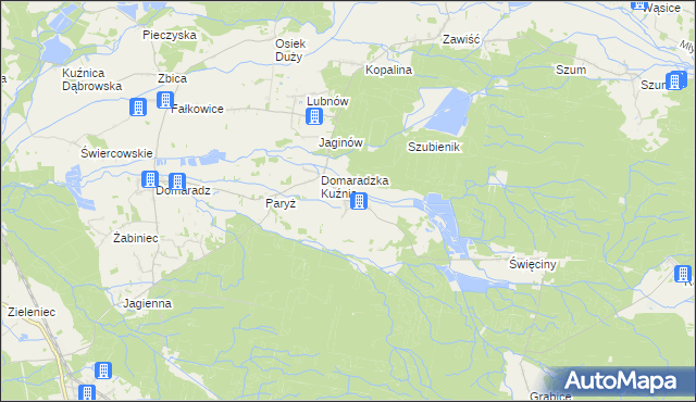 mapa Dąbrówka Dolna gmina Pokój, Dąbrówka Dolna gmina Pokój na mapie Targeo