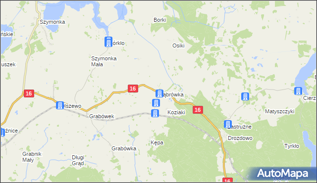 mapa Dąbrówka gmina Orzysz, Dąbrówka gmina Orzysz na mapie Targeo