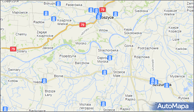 mapa Dąbrówka Morska, Dąbrówka Morska na mapie Targeo