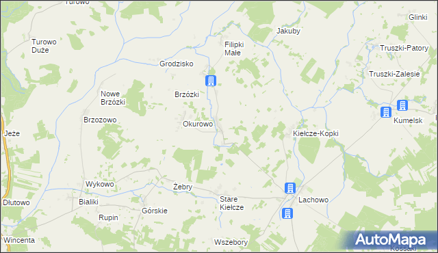 mapa Danowo gmina Kolno, Danowo gmina Kolno na mapie Targeo