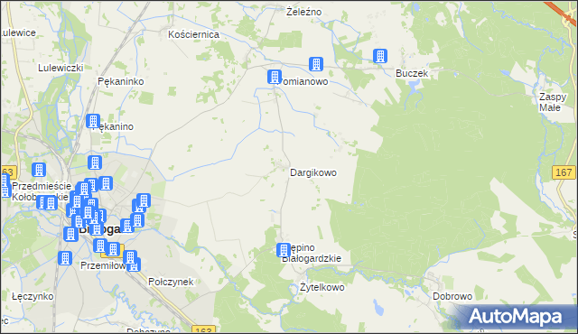 mapa Dargikowo, Dargikowo na mapie Targeo
