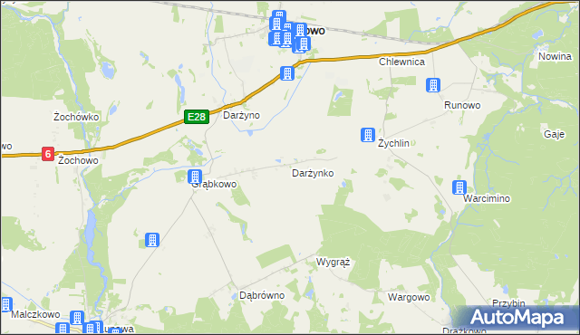 mapa Darżynko, Darżynko na mapie Targeo