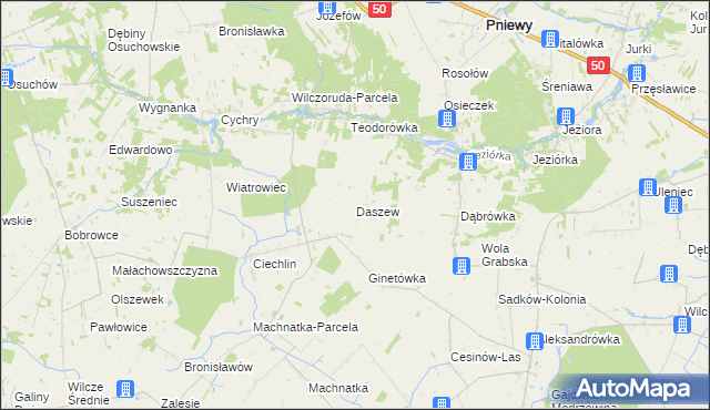 mapa Daszew, Daszew na mapie Targeo