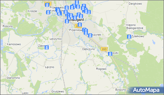 mapa Dębczyno, Dębczyno na mapie Targeo