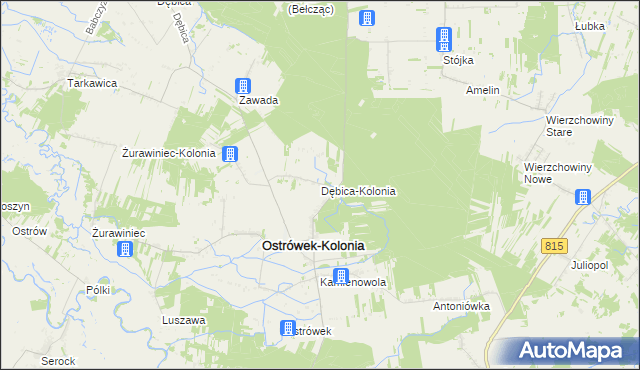 mapa Dębica-Kolonia, Dębica-Kolonia na mapie Targeo