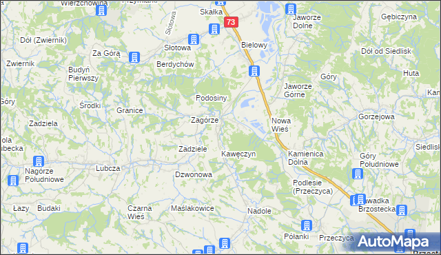 mapa Dęborzyn, Dęborzyn na mapie Targeo