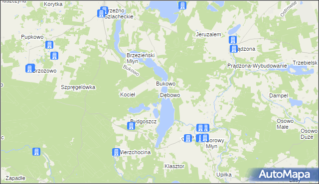 mapa Dębowo gmina Lipnica, Dębowo gmina Lipnica na mapie Targeo