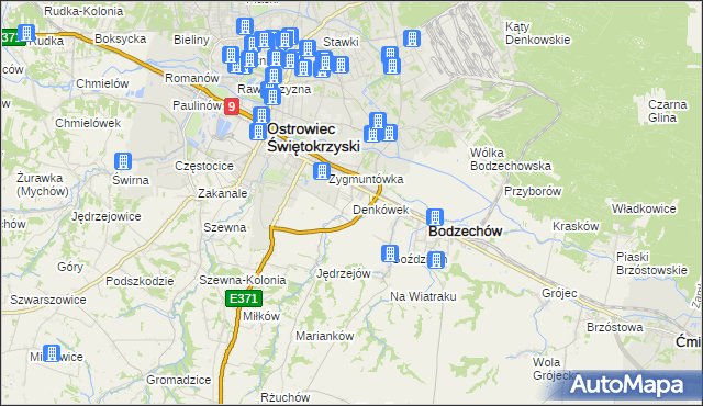 mapa Denkówek, Denkówek na mapie Targeo