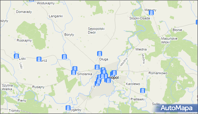 mapa Długa, Długa na mapie Targeo