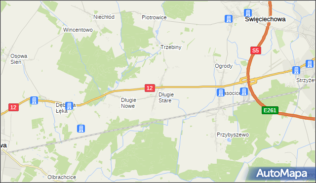 mapa Długie Stare, Długie Stare na mapie Targeo